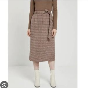 Frank & Oak Plaid Recycled Wool Skirt
